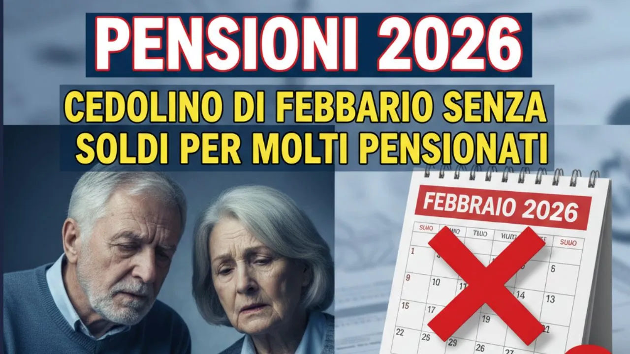 Cedolino di Febbraio senza soldi per molti Pensionati